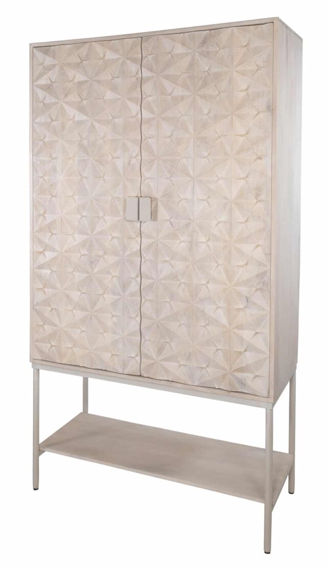 Wandkast Trinity 8211 2 Deurs 8211 Met Onderplank 8211 Mangohout Ashblond