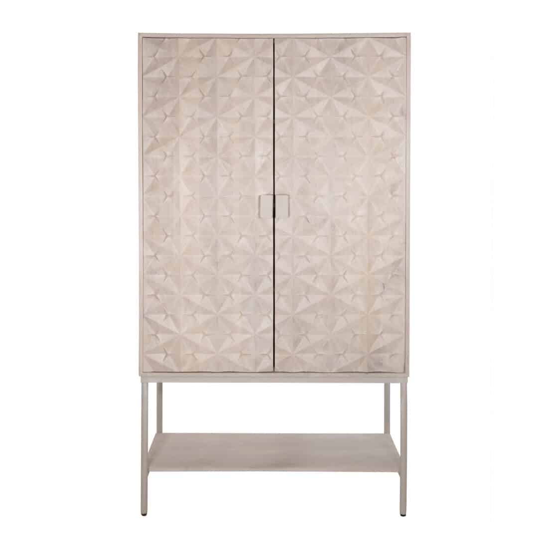 Wandkast Trinity 8211 2 Deurs 8211 Met Onderplank 8211 Mangohout Ashblond
