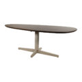 Eetkamertafel Taurus 190 - organisch - poot Beige - Mango Brown Walnut