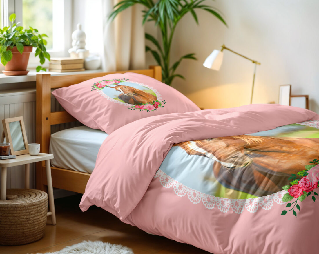 Schattig Paard Roze 140 X 200 220