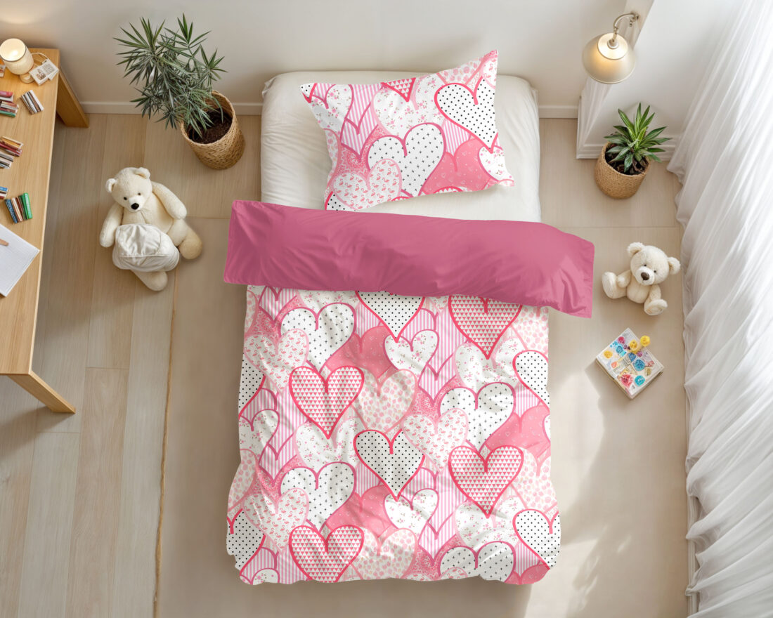 Hearts Love Roze 140 X 200 220