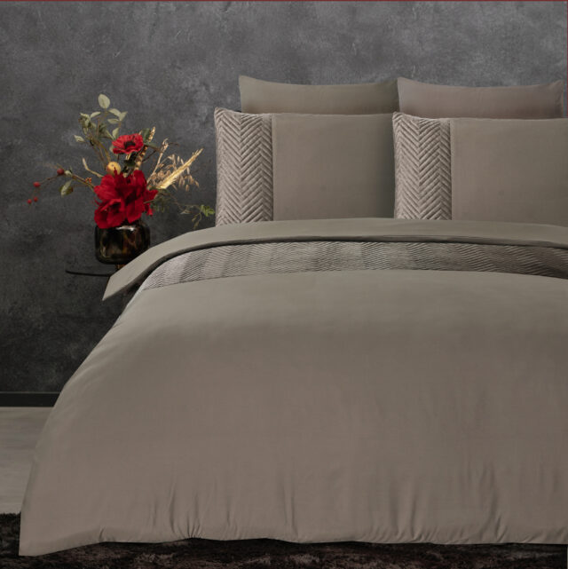 Dd Velvet Kruislijn Taupe 140 X 200 220