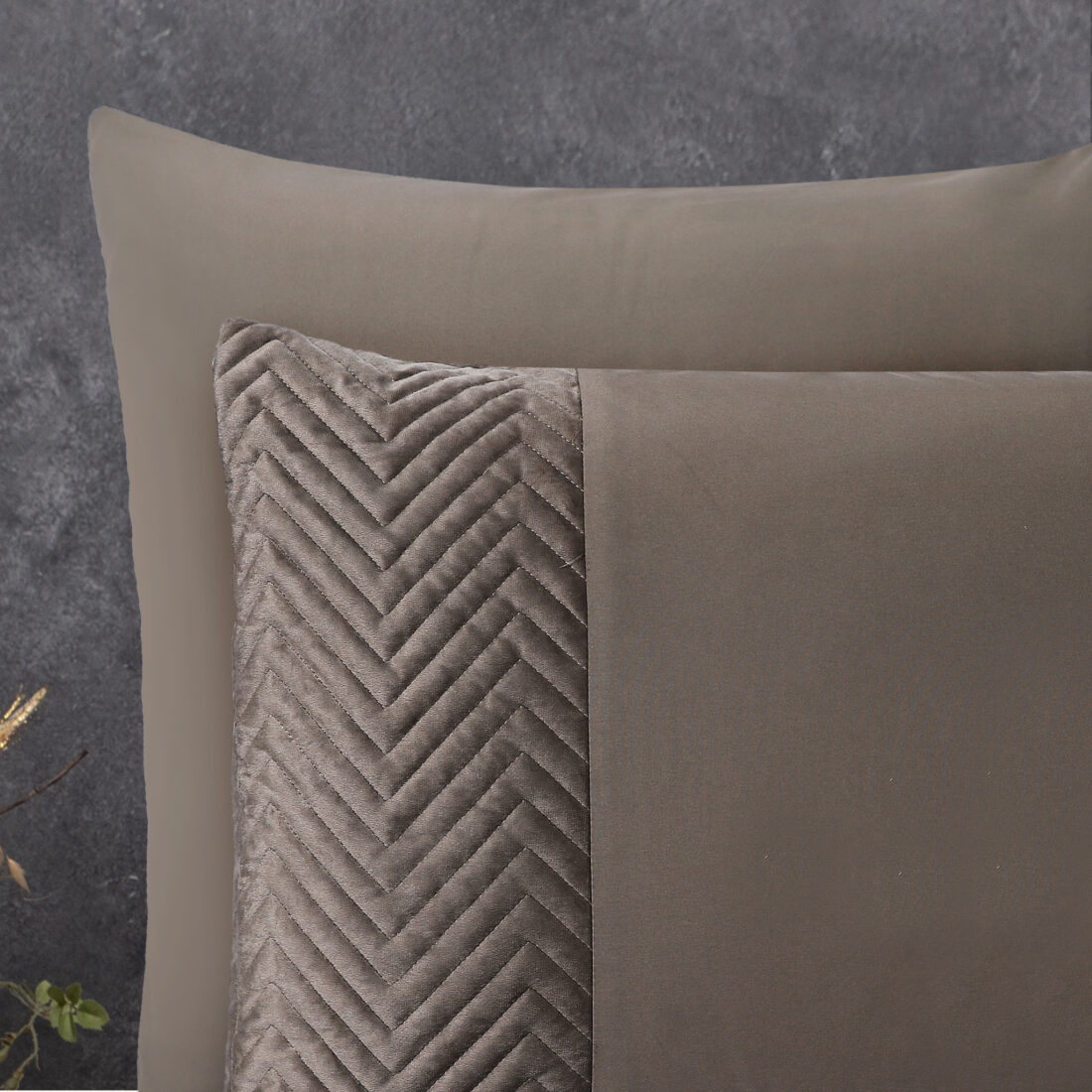 Dd Velvet Kruislijn Taupe 140 X 200 220