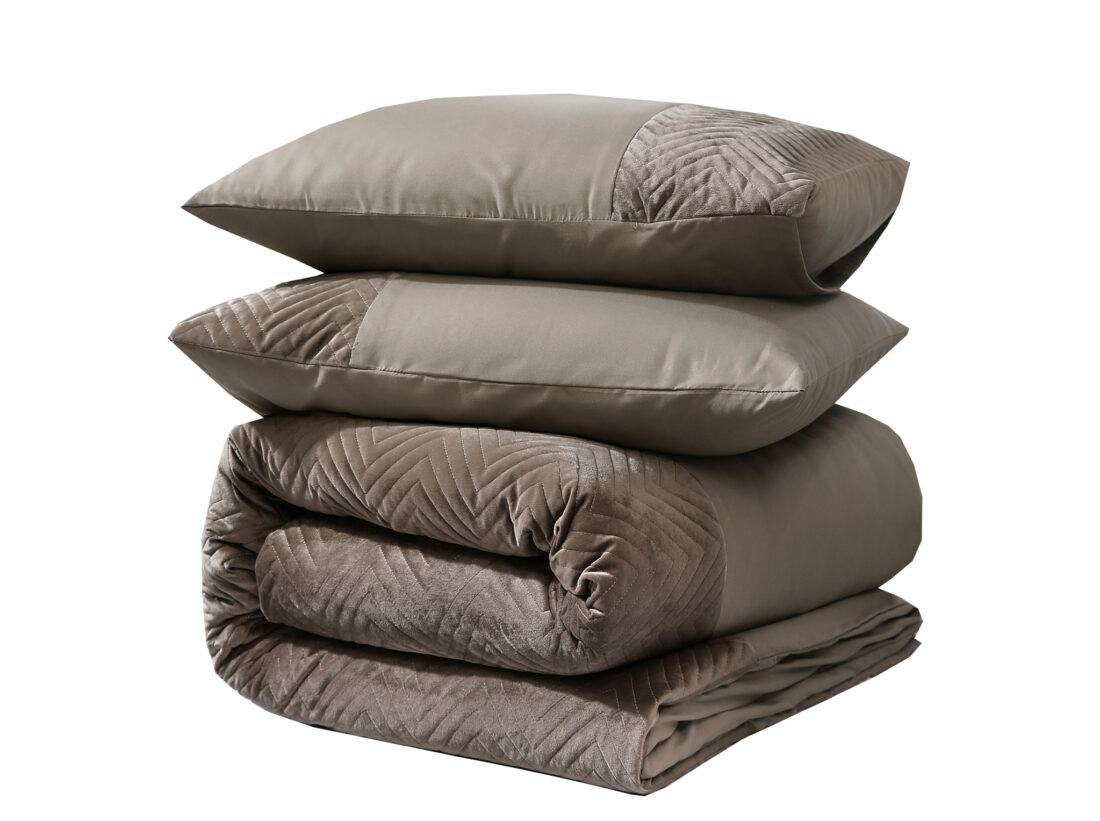 Dd Velvet Kruislijn Taupe 140 X 200 220