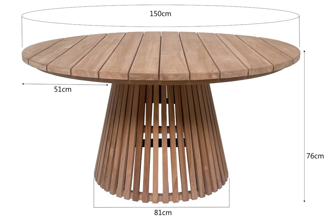 Eetkamertafel Cindo 8211 Rond 150cm 8211 Voor In De Tuin