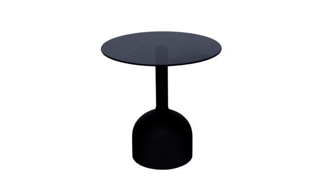 Bijzettafel Brix Isa 8211 Zwart 8211 Rookglas 8211 55 Cm