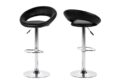 Barkruk Stevige - PU bekleding zwart - Chroom (minimale bestelling 2 stuks)