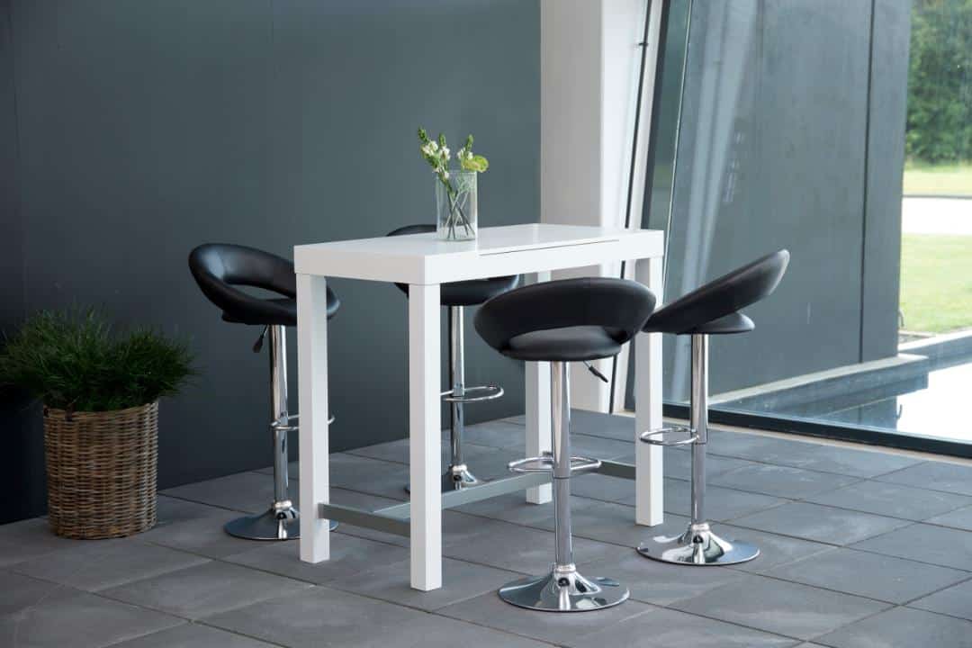 Barkruk Stevig 8211 Pu Bekleding Zwart 8211 Chroom Minimale Bestelling 2 Stuks