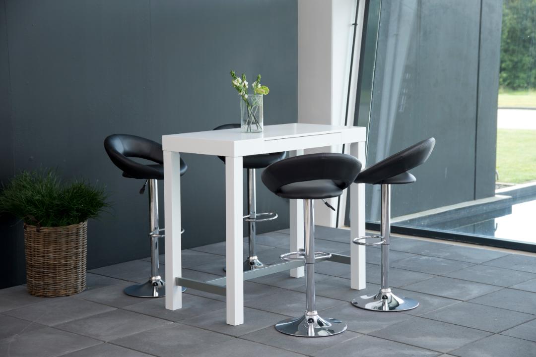 Barkruk Stevige 8211 Pu Bekleding Zwart 8211 Chroom Minimale Bestelling 2 Stuks