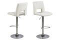 Barkruk Sylvia - Wit PU - Chroom (minimale bestelling 2 stuks)