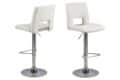 Barkruk Sylvia - Wit PU - Chroom (minimale bestelling 2 stuks)