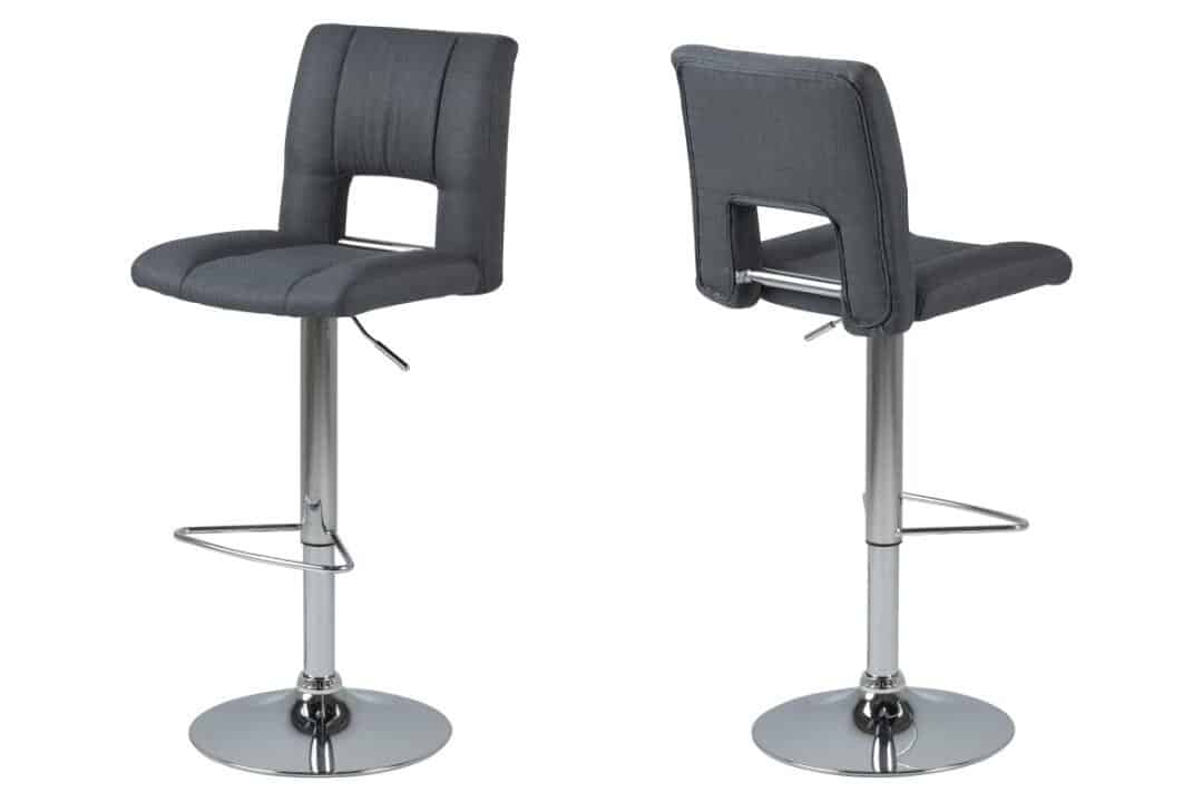 Barkruk Sylvia 8211 Stof Corsica Donkergrijs 8211 Staal Minimale Bestelling 2 Stuks