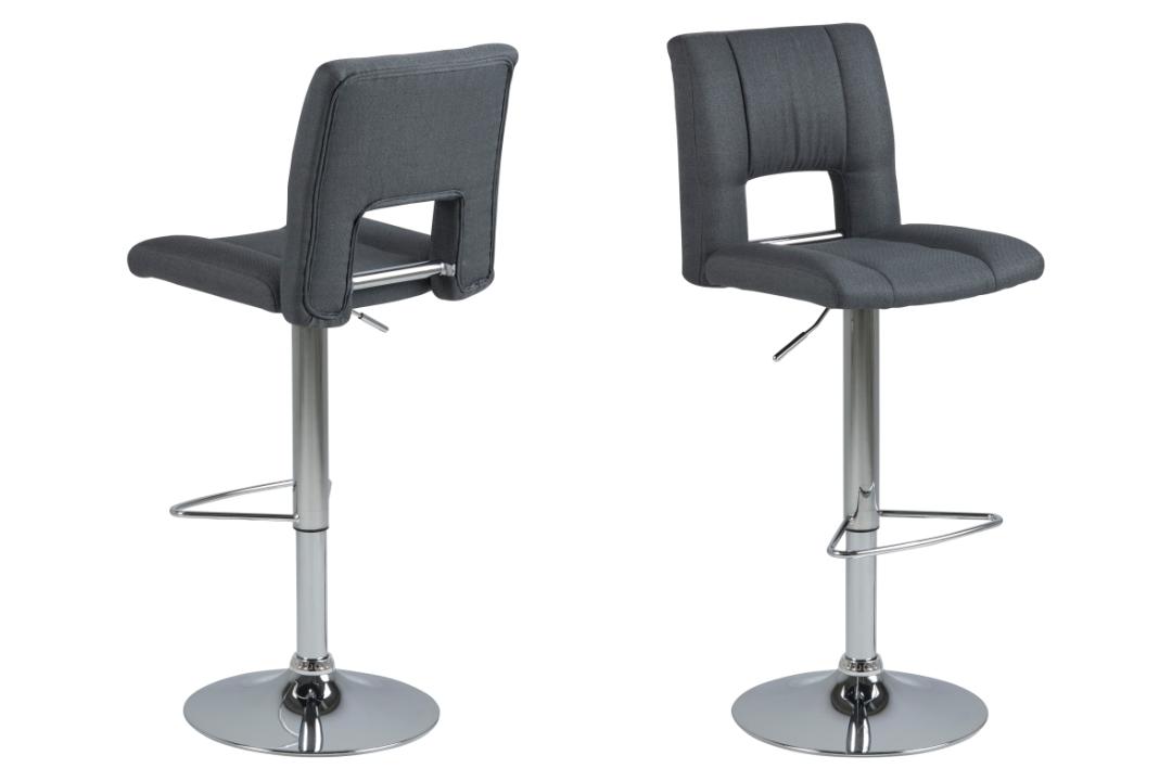 Barkruk Sylvia 8211 Stof Corsica Donkergrijs 8211 Staal Minimale Bestelling 2 Stuks