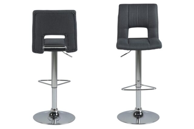 Barkruk Sylvia 8211 Stof Corsica Donkergrijs 8211 Staal Minimale Bestelling 2 Stuks