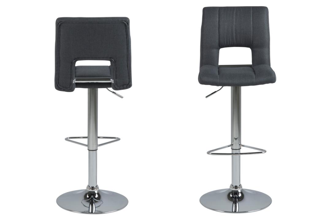 Barkruk Sylvia 8211 Stof Corsica Donkergrijs 8211 Staal Minimale Bestelling 2 Stuks