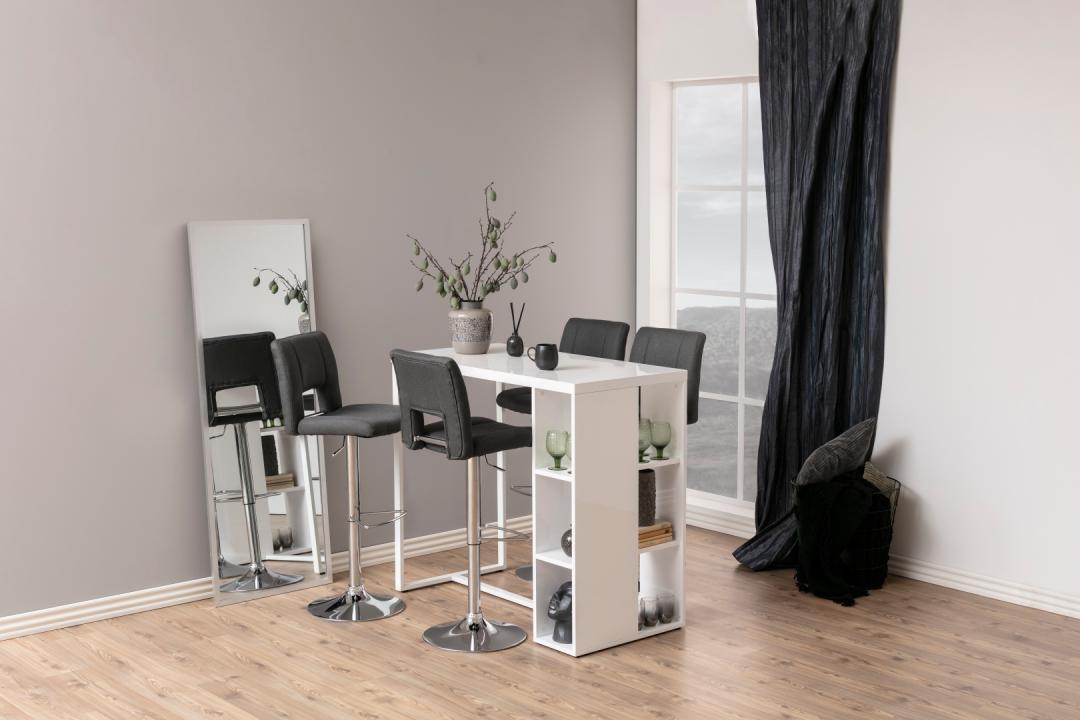 Barkruk Sylvia 8211 Stof Corsica Donkergrijs 8211 Staal Minimale Bestelling 2 Stuks