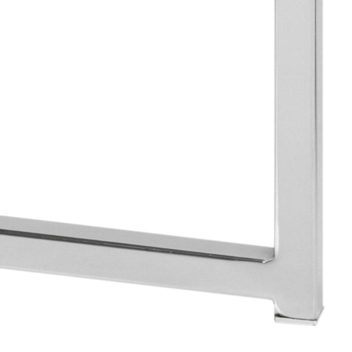 Bijzettafel Kruis 8211 Helder Glas 8211 Chroom