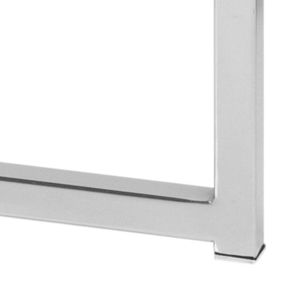 Bijzettafel Kruis 8211 Helder Glas 8211 Chroom