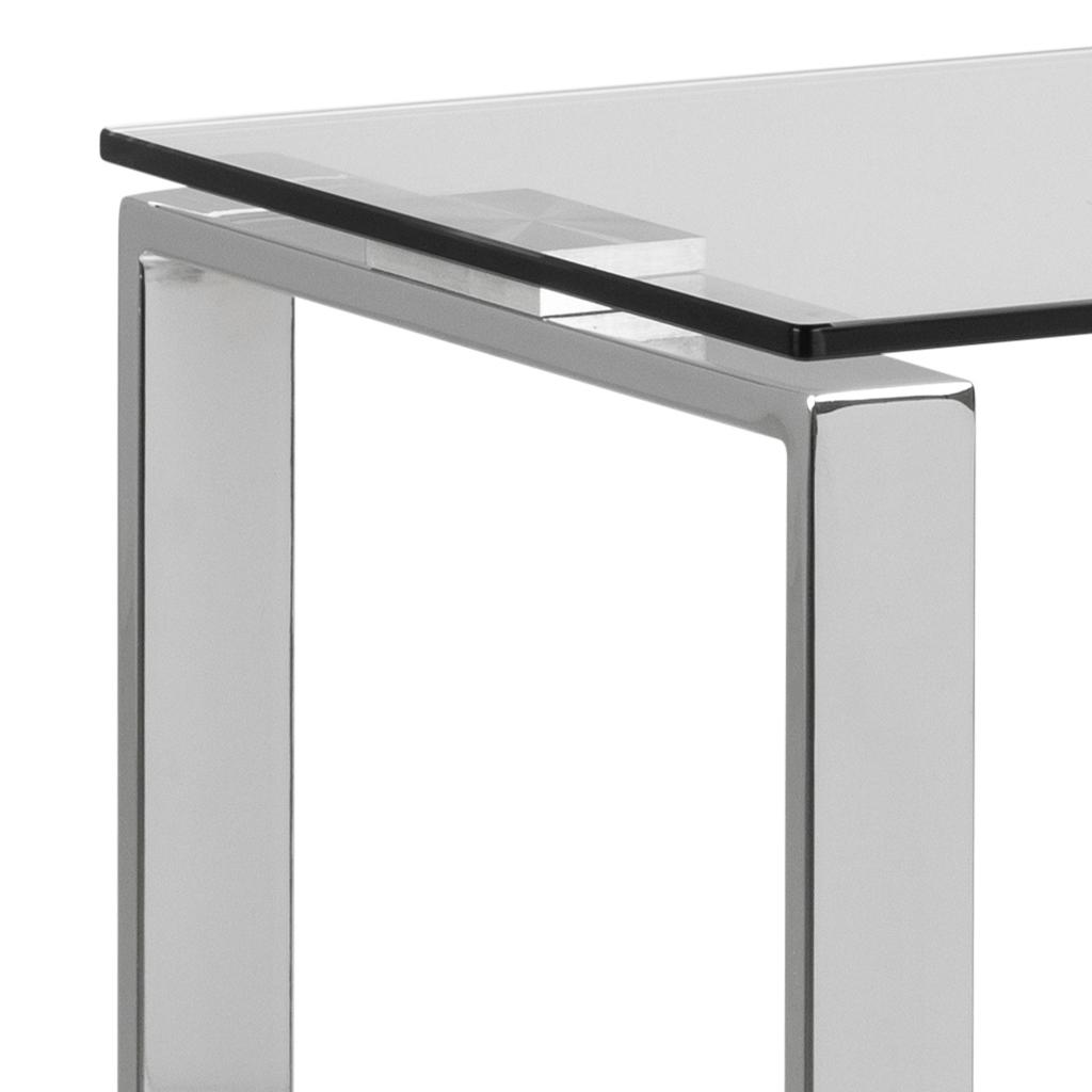 Haltafel Katrine 8211 Helder Glas 8211 Chroomstaal