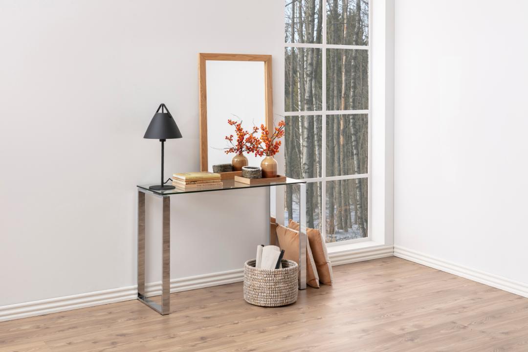 Haltafel Katrine 8211 Helder Glas 8211 Chroomstaal
