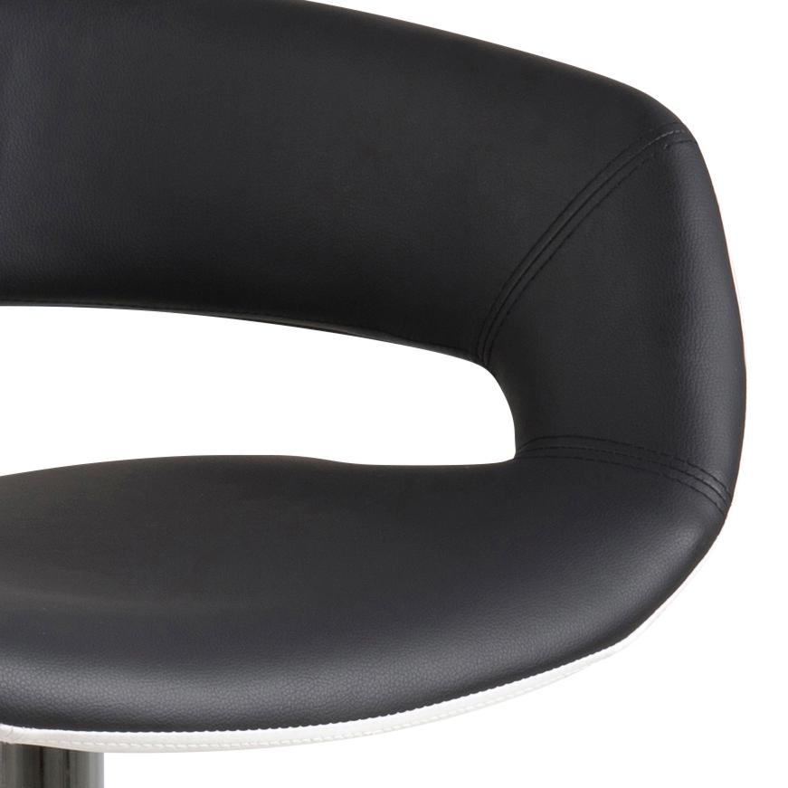 Barkruk Grace 8211 Pu Zwart Wit 8211 Staal