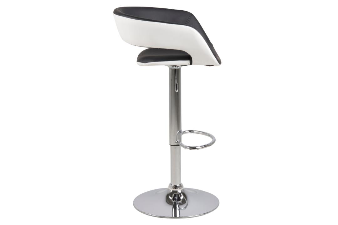 Barkruk Grace 8211 Pu Zwart Wit 8211 Chroom Minimale Bestelling 2 Stuks