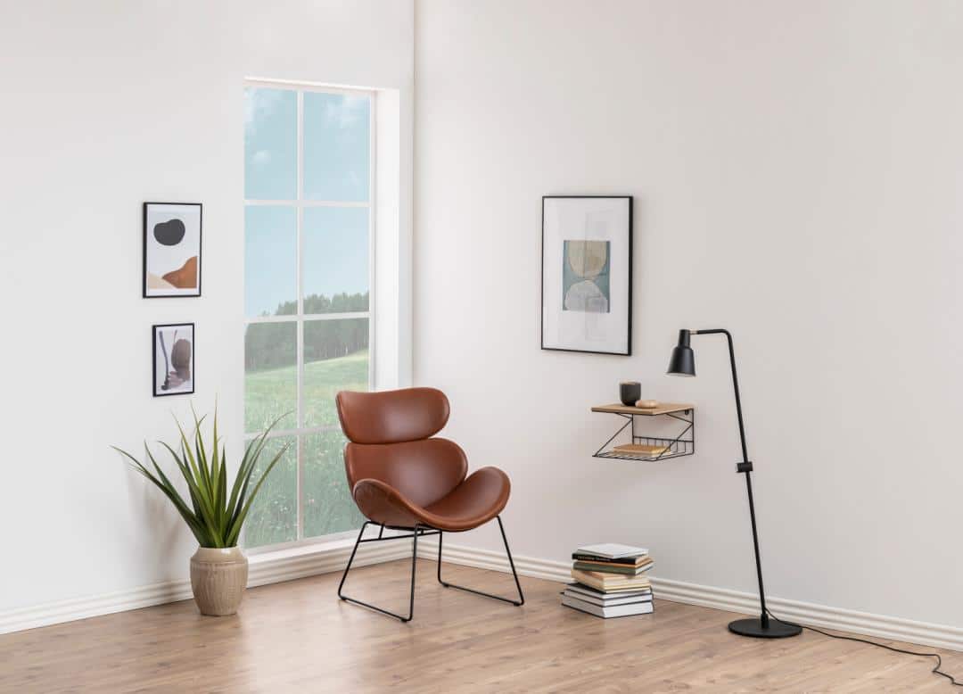 Loungestoel Cazar 8211 Pu Vintage Brandy Cognac 8211 Zwart Metaal Loungestoel Cazar 8211 Pu Vintage Brandy Cognac 8211 Zwart Metaal