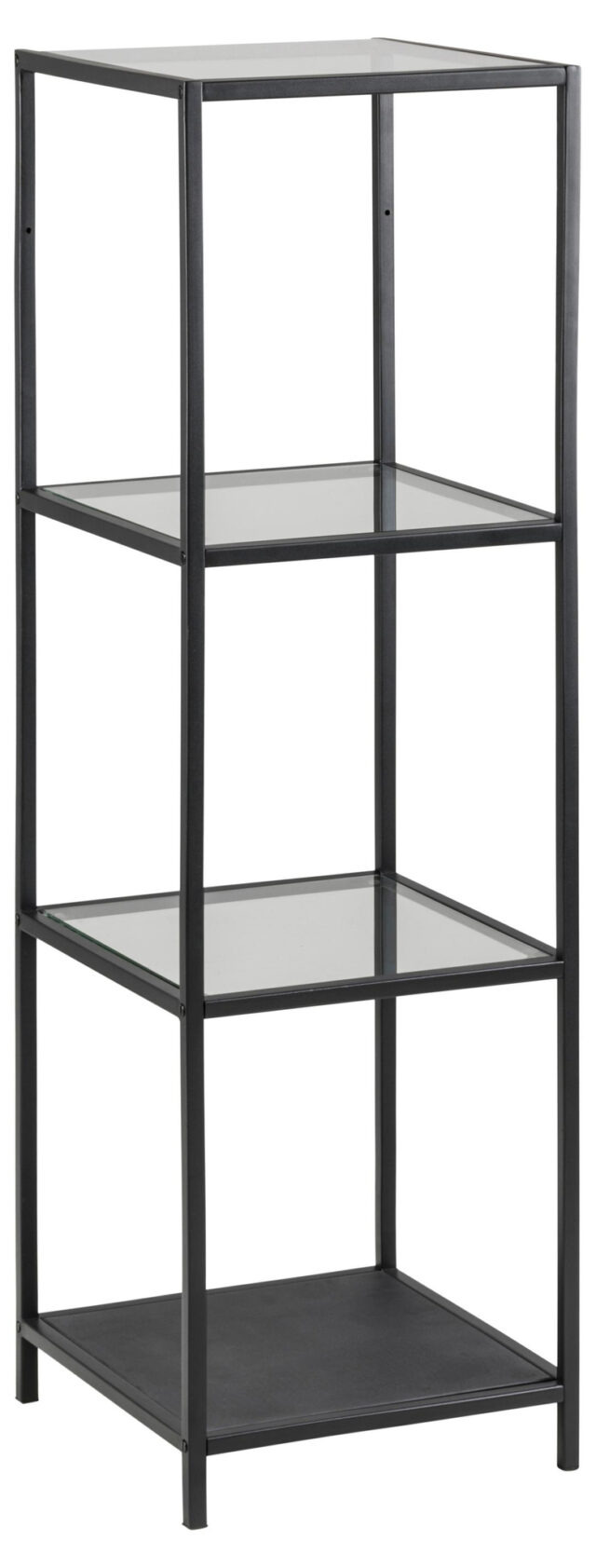 Boekenkast Seaford 8211 Zwart Metaal 8211 Glas