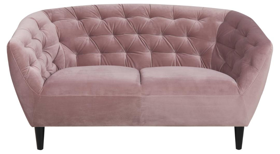 2 Zitsbank Ria 8211 Stof Vic Dusty Rose