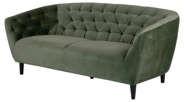 3 Zitsbank Ria 8211 Stof Vic Groen Fluweel