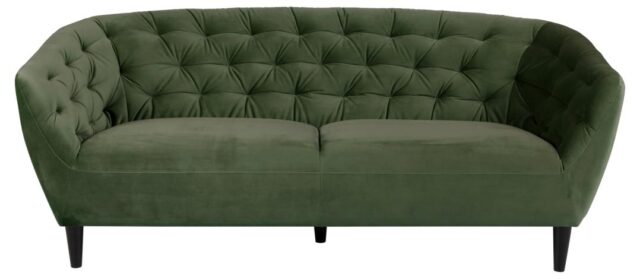 3 Zitsbank Ria 8211 Stof Groen Fluweel