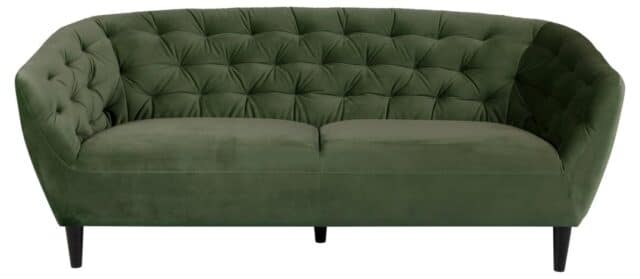 3 Zitsbank Ria 8211 Stof Groen Fluweel
