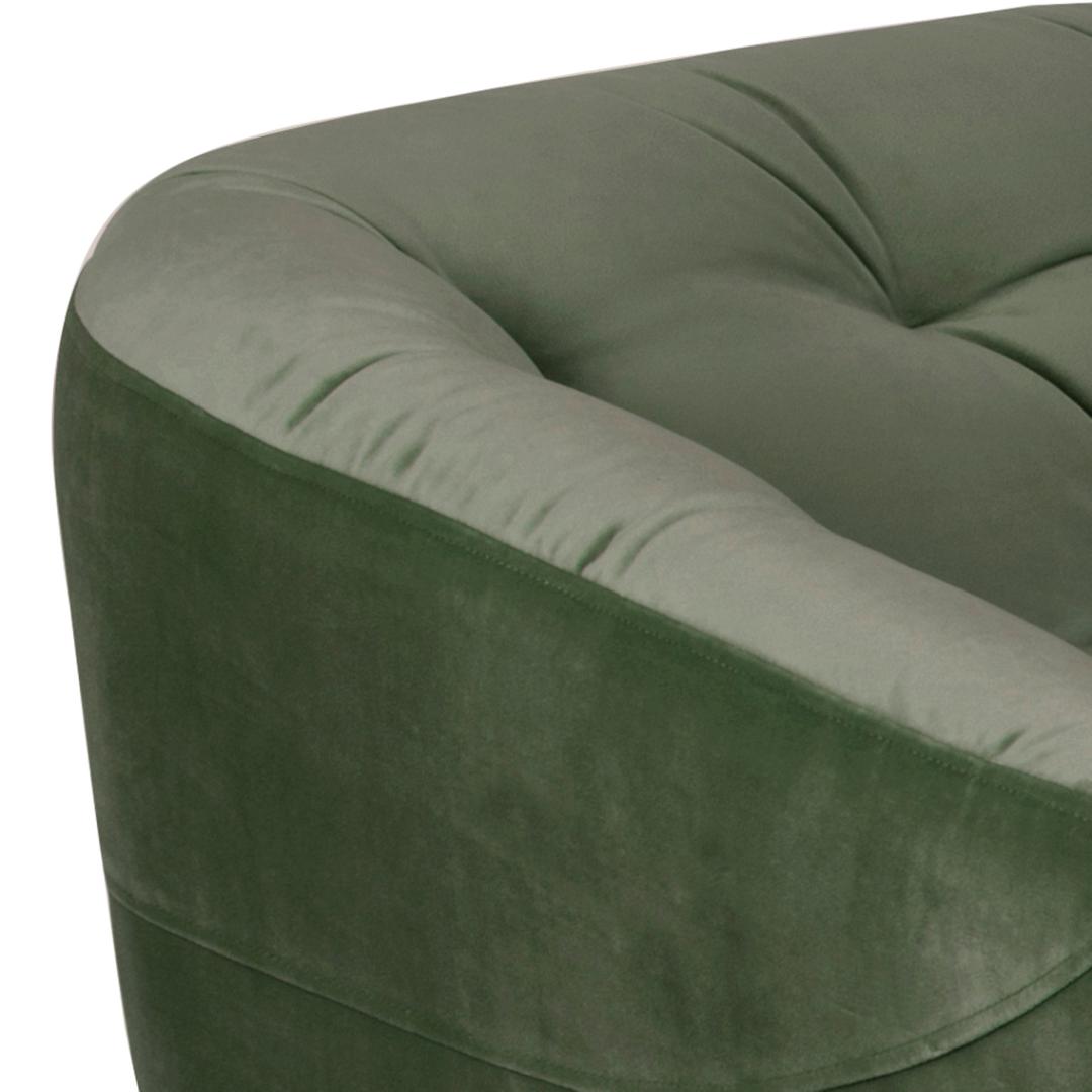 3 Zitsbank Ria 8211 Stof Groen Fluweel