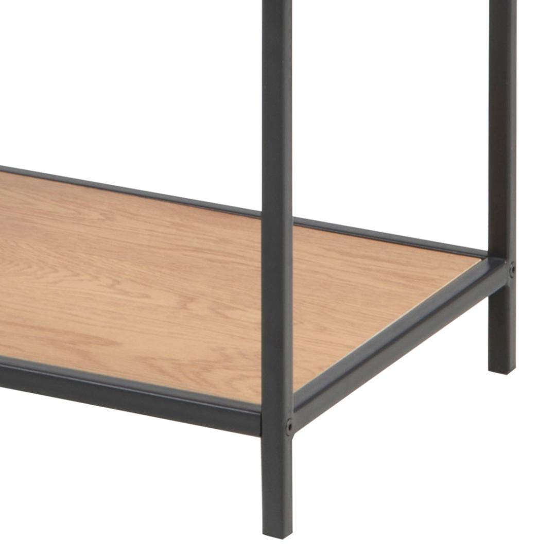 Boekenkast Seaford 8211 Zwart Mat Metaal 8211 Eiken Melamine Planken
