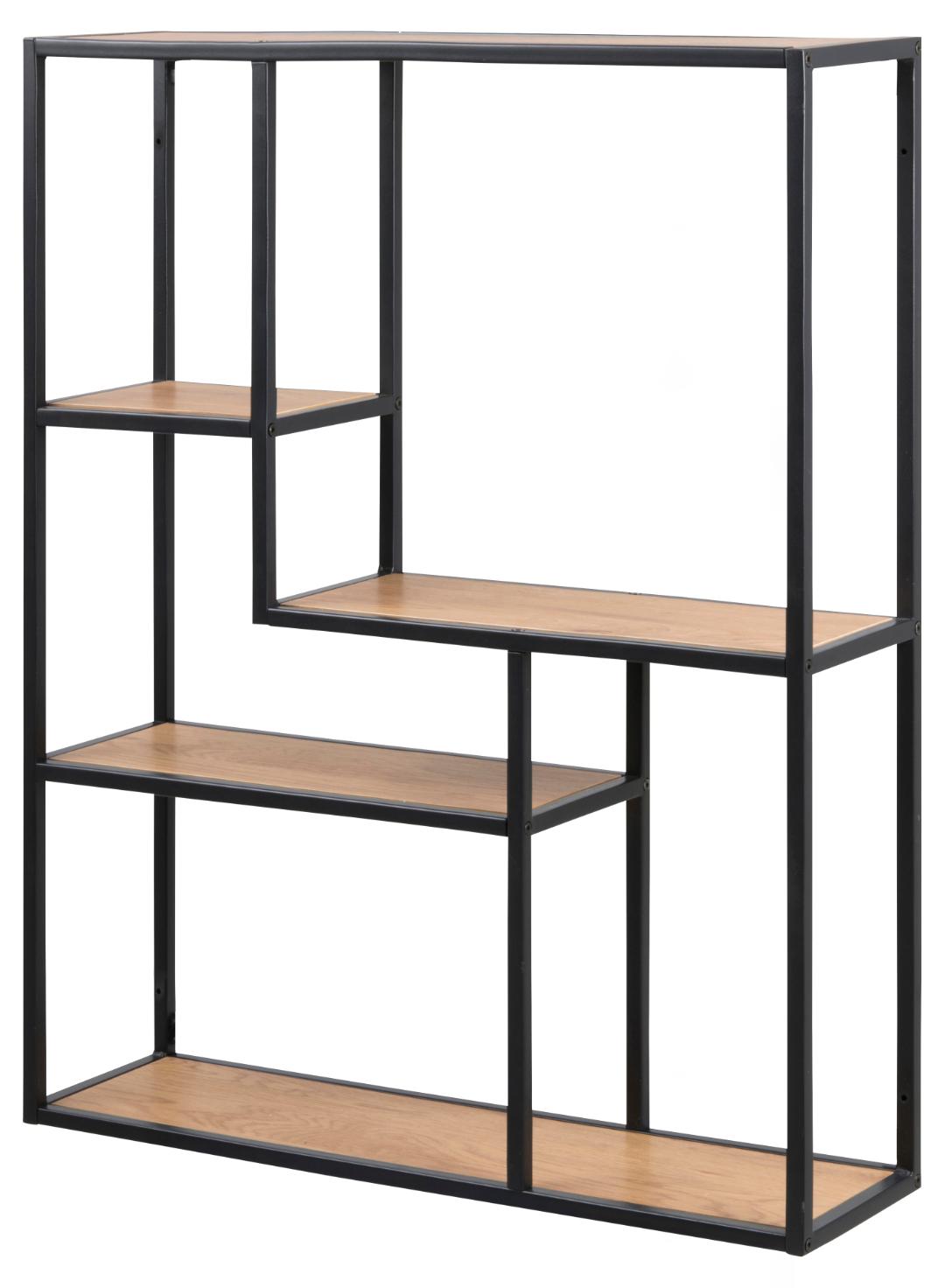 Wandplank Seaford 8211 Mat Zwart Eiken 8211 Staal