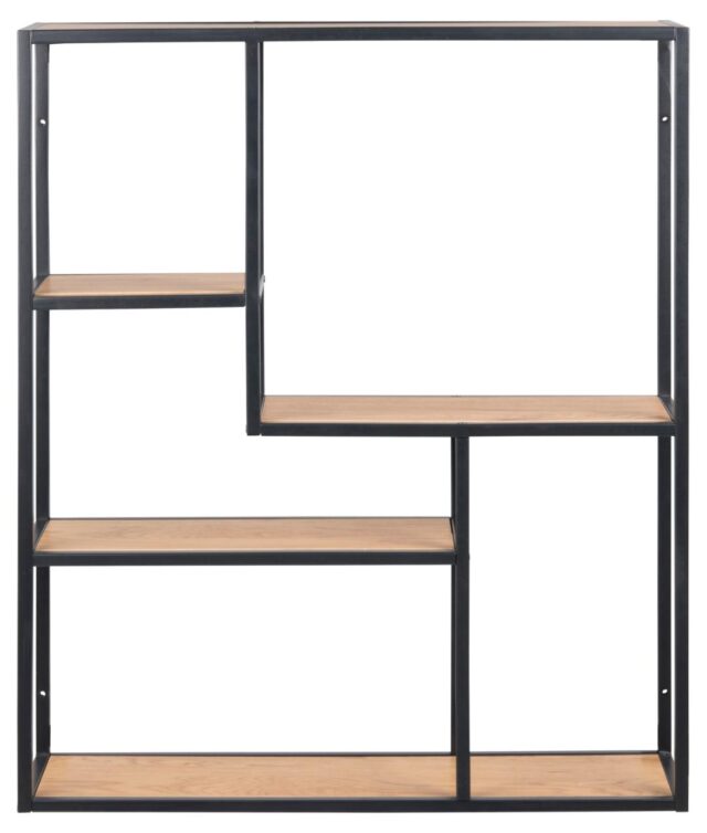 Wandplank Seaford 8211 Mat Zwart Eiken 8211 Staal
