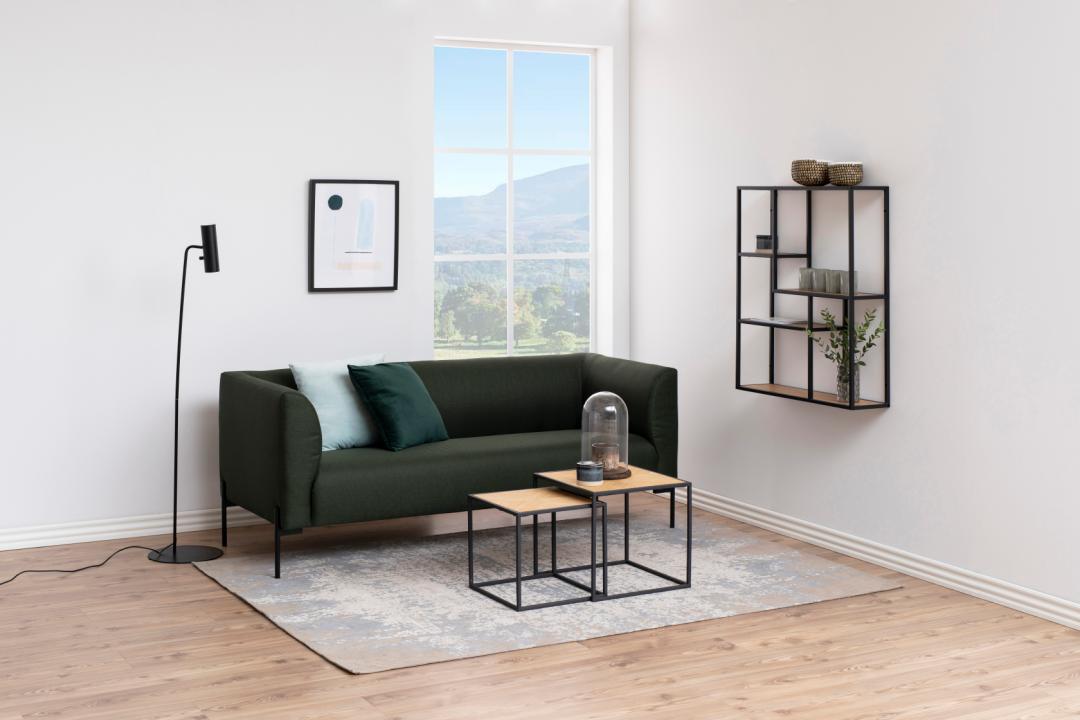 Wandplank Seaford 8211 Mat Zwart Eiken 8211 Staal