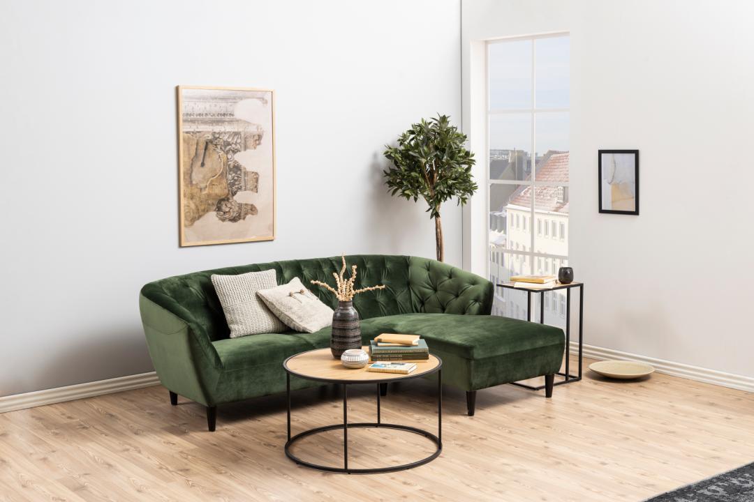 Bijzettafel Seaford 8211 Wild Eiken Melamine 8211 Metaal