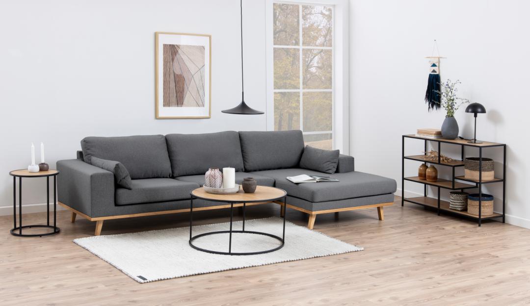 Bijzettafel Seaford 8211 Wild Eiken Melamine 8211 Metaal