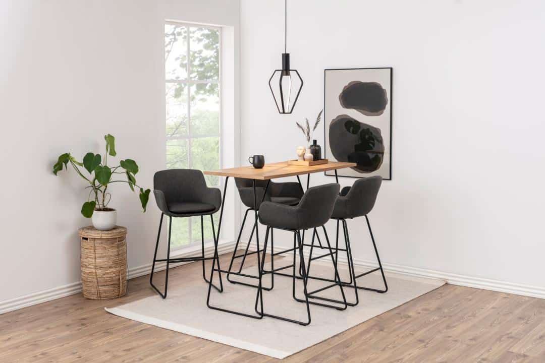 Barkruk Lisa 8211 Stof Town Donkergrijs 8211 Staal Minimale Bestelling 2 Stuks
