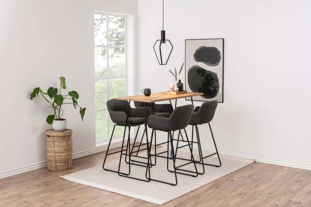 Barkruk Lisa 8211 Stof Town Donkergrijs 8211 Staal Minimale Bestelling 2 Stuks