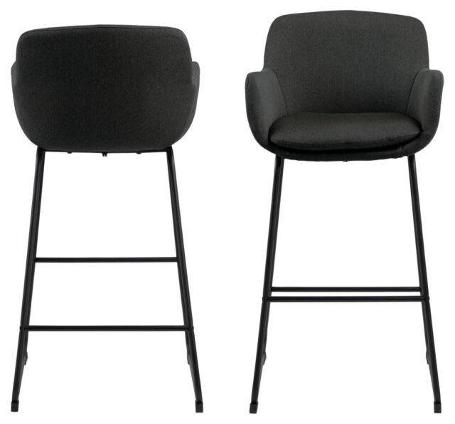 Barkruk Lisa 8211 Stof Town Donkergrijs 8211 Staal Minimale Bestelling 2 Stuks