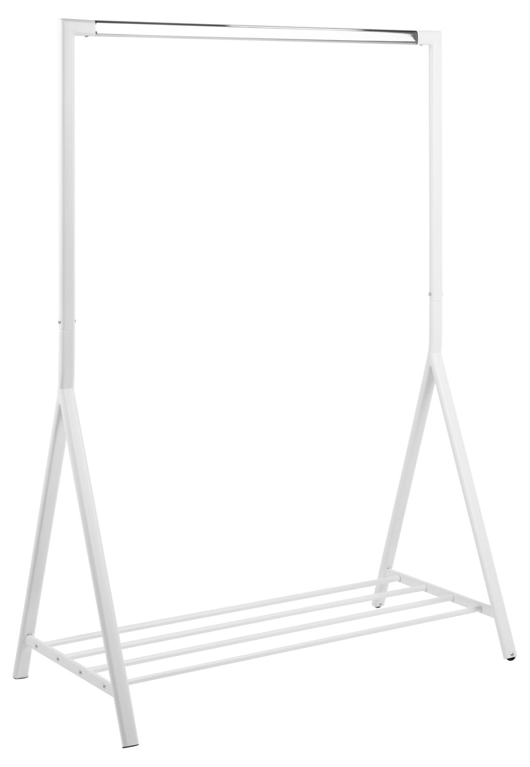 Kledingrek Brent 8211 Wit Metaal Chroom