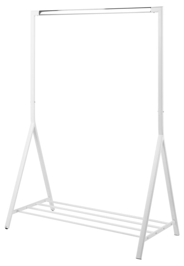 Kledingrek Brent 8211 Wit Metaal Chroom