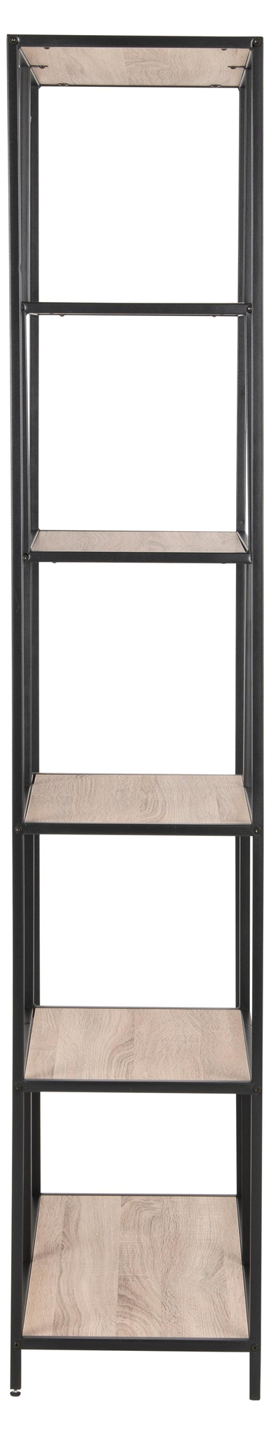 Boekenkast Seaford 8211 Zwart Mat Staal 8211 Eiken Melamine Planken