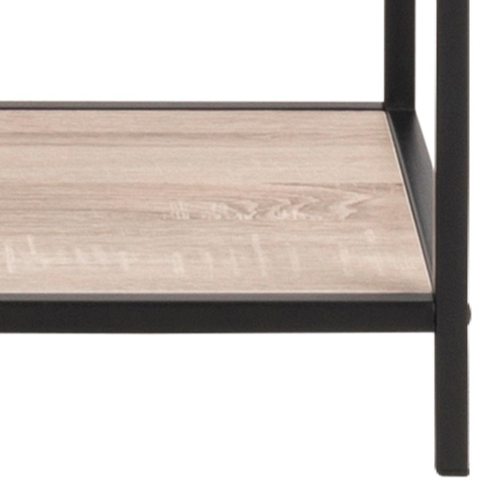 Boekenkast Seaford 8211 Zwart Mat Staal 8211 Eiken Melamine Planken
