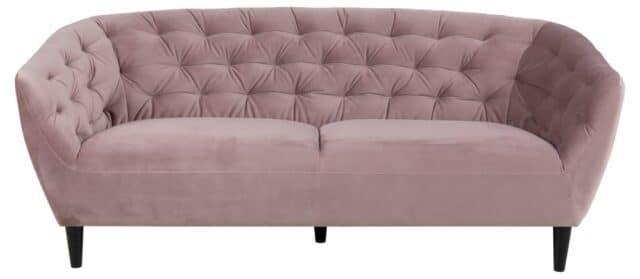 3 Zitsbank Ria 8211 Stof Roze Fluweel