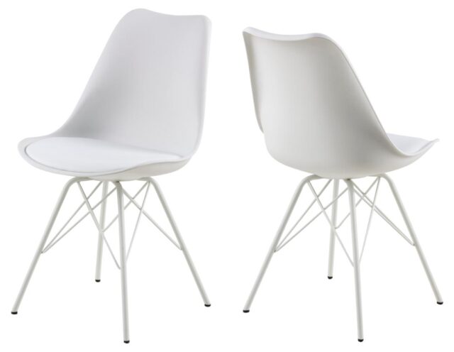 Eetkamerstoel Eris 8211 Wit Pu 8211 Metaal Minimale Bestelling 2 Stuks