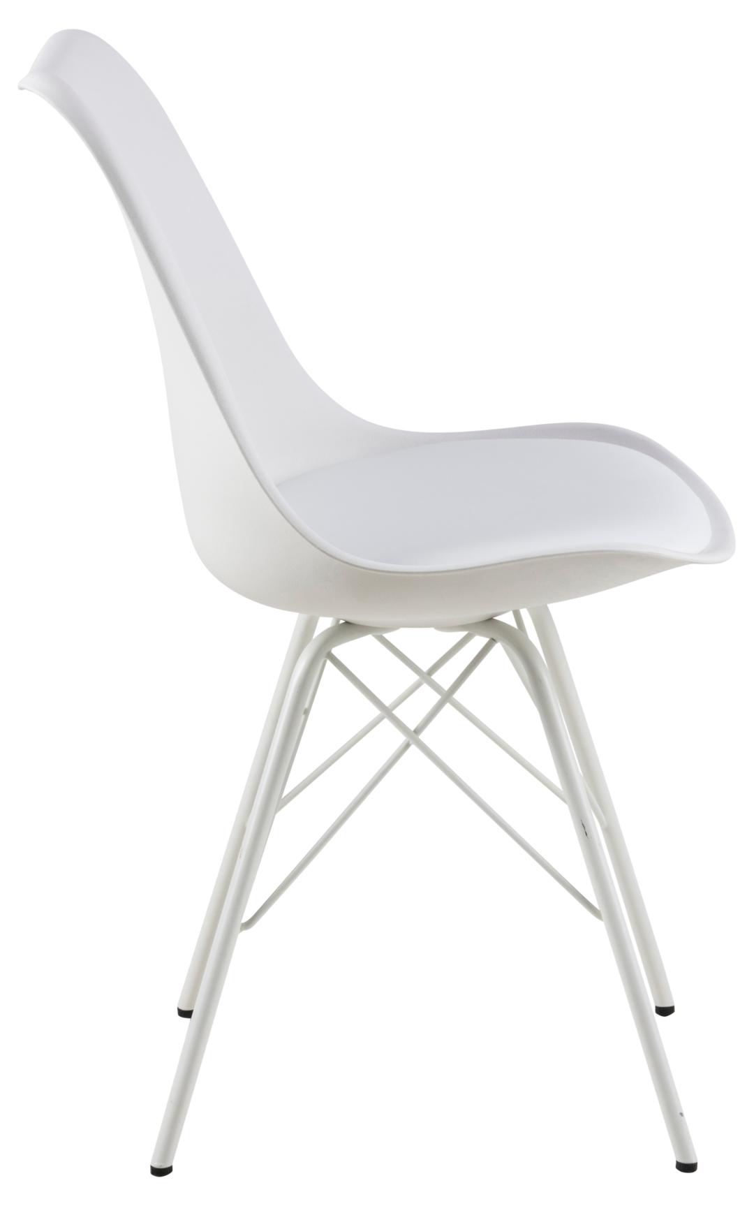 Eetkamerstoel Eris 8211 Wit Pu 8211 Metaal Minimale Bestelling 2 Stuks