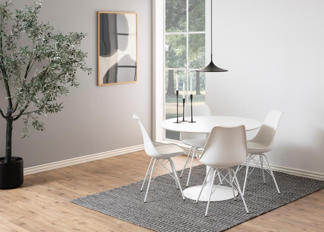 Eetkamerstoel Eris 8211 Wit Pu 8211 Metaal Minimale Bestelling 2 Stuks